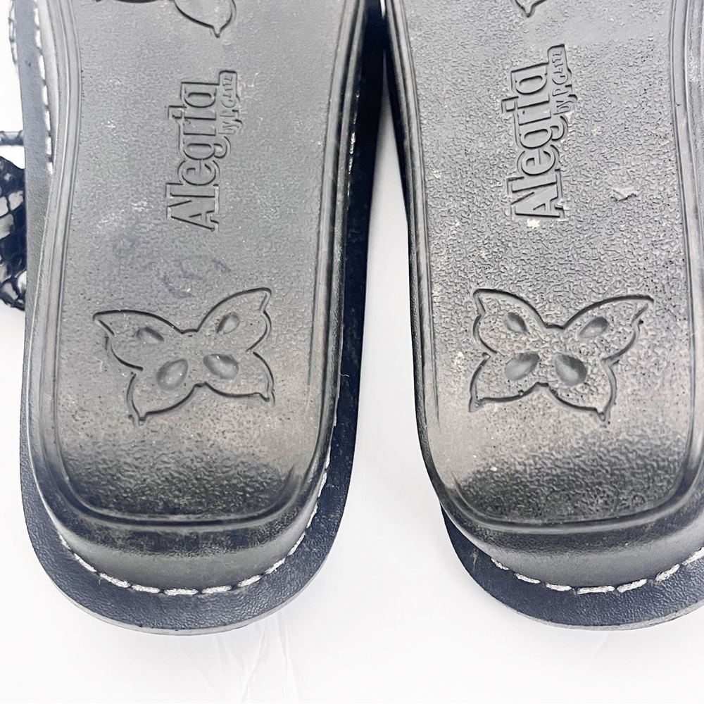 ALEGRIA Karmen Leather Black Dazzler Adjustable Strap Sandals EU 38 - Picture 10 of 12